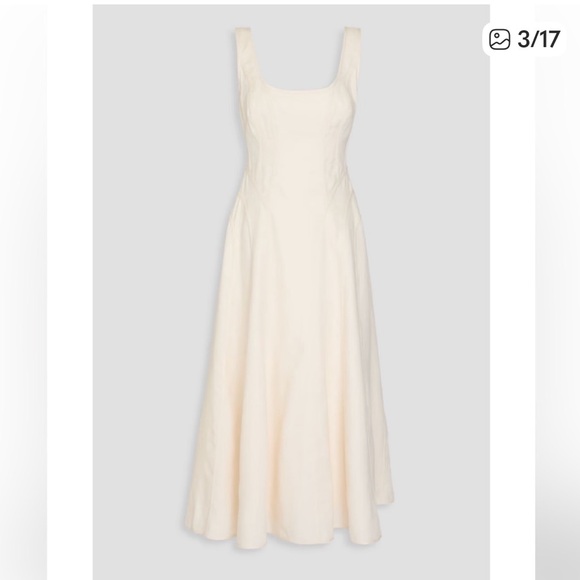 House of Harlow 1960 Cream Linen Blend Midi Dress. Size L - Picture 7 of 7